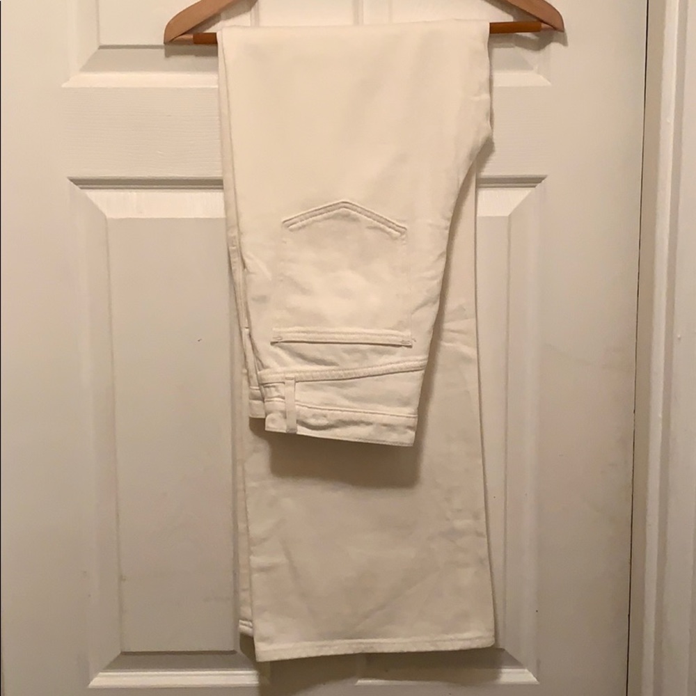 GAP denim white wide leg jeans